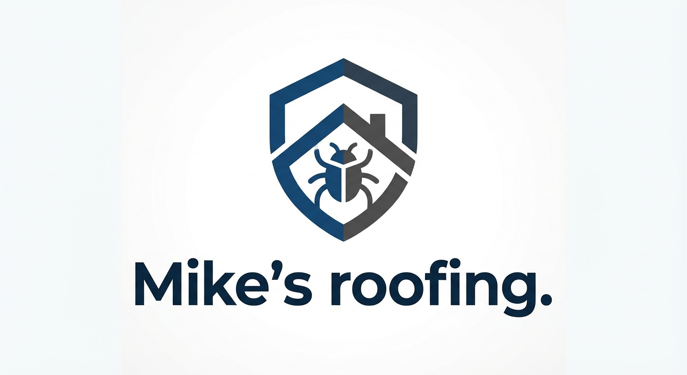 Mike's roofing. logo